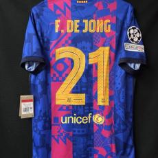 【2021/22】 / FC Barcelona / 3rd / No.21 F. DE JONG / UCL / Authentic